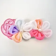 つまみ細工と水引のベビークリップ♡