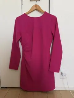 H&M 長袖ワンピース ピンク Sサイズ