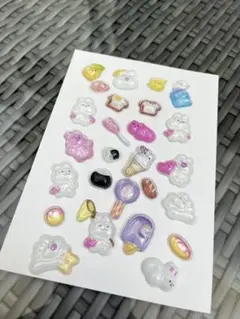 シール　おすそ分け　交換　うさぎ　パン　サメ
