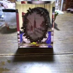 装飾フレーム付きアクリル写真立て
