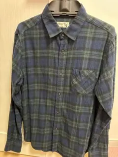 Global Work ネルシャツ M ネイビー系チェック