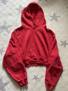 DIVIDED by H&M 赤 クロップドパーカー XL レディース 短丈