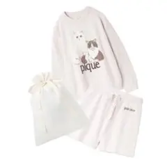 【新品未使用】gelato piqueエアリーモコキャットジャガード 上下セット