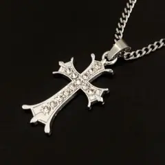 1本　ジュエル　クロス　喜平チェーン　ネックレス　50cm(幅2mm)