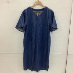 値下◎6.12◎A247C◎リルニーナ◎半袖ひざ丈ワンピース◎デニム風のサムネイル