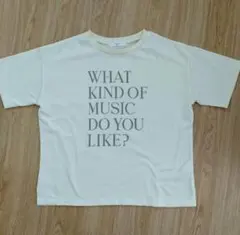 Samansa Mos2 blue ロゴプリント 半袖 Tシャツ
