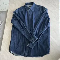 UNIQLO ダークデニム 長袖シャツ L