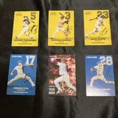2025年第一弾　プロ野球チップスカード　6枚　サイン入り