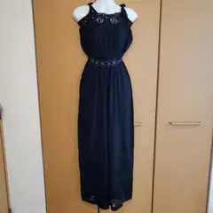 ULUWATUウルワツ バリ島レース 花柄 刺繍 黒ブラック オールインワン