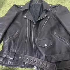 ヴィンテージ 本革 ライダースジャケット ブラックのサムネイル