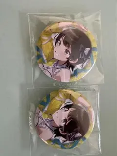 ホロライブキャラクターの缶バッジ2個　大空スバル