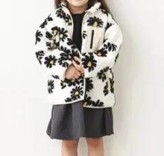 THE SHOP TK 花柄　ボア　ブルゾン　フリース　100
