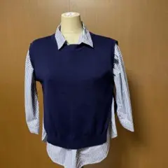 GU ストライプシャツとベストのセット