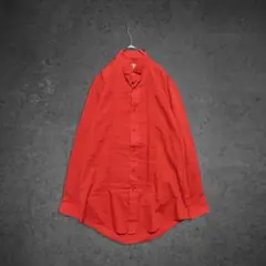 ヴィンテージ 古着 フリル ドレス シャツ 綿 ポリ 赤 モード