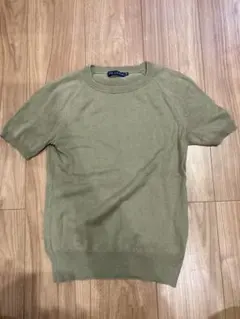 Ralph Lauren 半袖ニット M オリーブグリーン