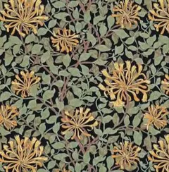 418. 特価❗️ベストオブモリス綿シーチング生地【ハニーサックル】黒