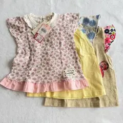 【90サイズ】半袖Tシャツ3枚セット 女の子用