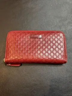 GUCCI レッド 長財布 GGパターン