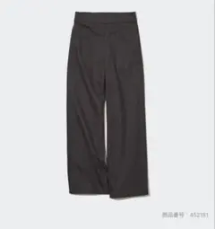 UNIQLO ブラッシュドジャージーストレートパンツ　ダークブラウン　M