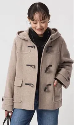 ショートダッフルコート　ベージュ