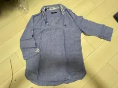美品 BURBERRY BLACK LABEL リネン スキッパーシャツのサムネイル