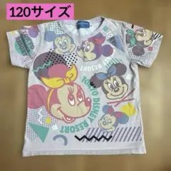 Tシャツ　120cm半袖 東京ディズニーリゾート ミッキー ミニー 総柄Tシャツ