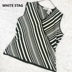 WHITE STAG ノースリーブトップス オリーブグリーン