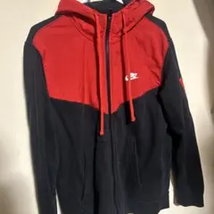 Nike ジップアップパーカー XL 赤/黒