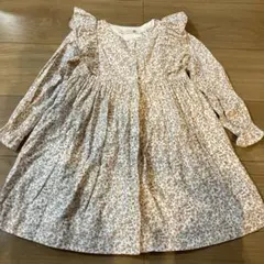 puromimo 4A 100cm 肩フリル花柄ワンピース