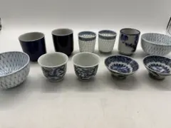 九谷　京焼等　湯呑み11点まとめ　茶器　送料込み251218