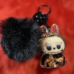 『10日迄セール』ラブブアロマオイルキホルダー　キラキラ　鈴付き　ファー付き