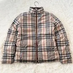 バーバリー　2wayダウンジャケット　ノバチェック　リバーシブル　ブラウン