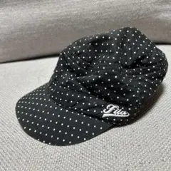 フィラゴルフ　ゴルフ　キャップ　黒　ブラック　ドット　フリーサイズ　ユニセックス