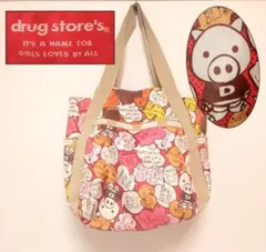 【大きめサイズ】drug store’s トートバッグ ブタさん 90s 00s