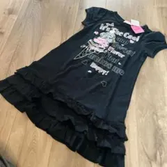 メゾピアノ　アイスクリームプリント半袖ワンピース