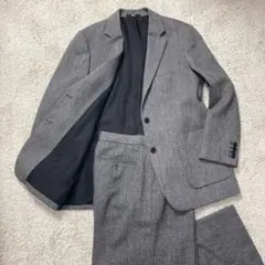 ユニクロ :C ツイードオーバーサイズジャケット Ｌ タックワイドパンツ　64