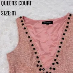 QUEENS COURT チュニック Iライン ワンピース ビーズ M