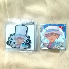 怪盗キッド プリズムパターン アクキー 缶バッジ 2点セット