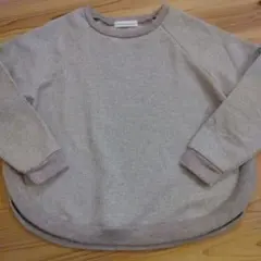 AS KNOW AS plus グレーベージュニット　フリーサイズ