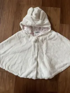 ミキハウス　ケープ　ホワイトうさぎ