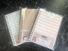 新品 シール帳 シンプル柄 30P コレクションノート 3冊　大人のシール帳 ④