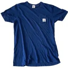 『最終値下』 フランクリンマーシャル　ネイビー コットン Tシャツ ポケット付き