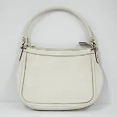 GUCCI　グッチ　セミショルダーハンドバッグ　レザー　白　ホワイト