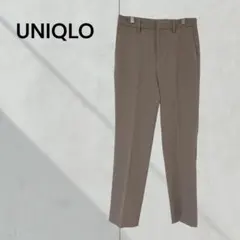 ユニクロ センタープレス パンツ テーパード ストレッチ ベージュ