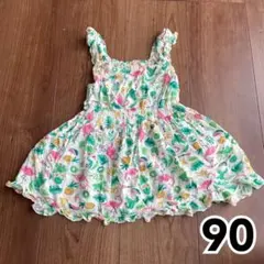 フラミンゴ柄 ワンピース 90cmのサムネイル