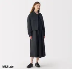 【完売品】MUJILabo 婦人　ナイロン　中わた　ブルゾン S