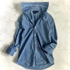 美品 ポロラルフローレン デニムシャツ ダンガリー スリムフィット 0サイズ