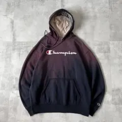 Boro Hoodie　鬼フェード　ボロ パーカー　褪色 パープル×ネイビー　L