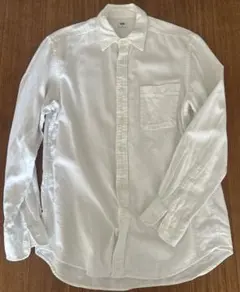 UNIQLO ホワイト 長袖フランネルシャツ M