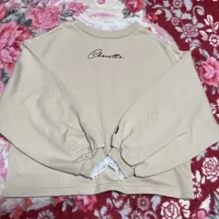 Chouette /EAST BOYベージュ フリルトレーナー